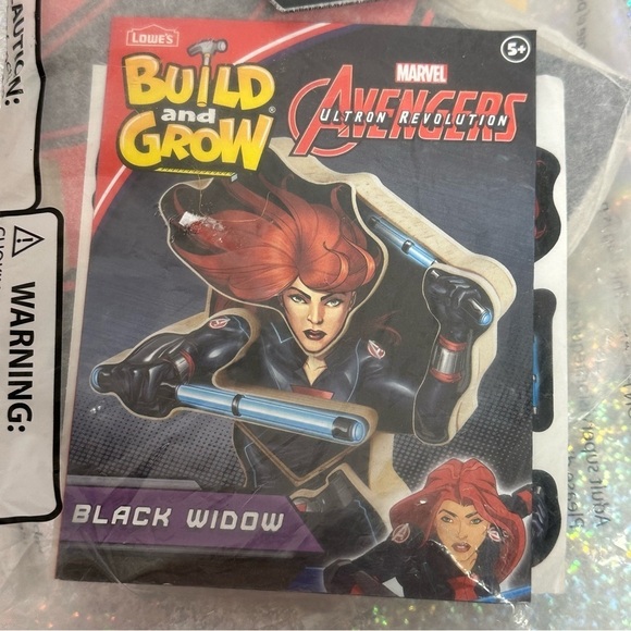 Marvel Avengers Ultron Revolution BLACK WIDOW Lowe's Build & Grow Wood Kit NEW - Picture 4 of 4
